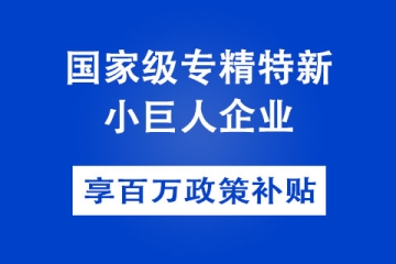 濮陽國家級專精特新小巨人企業補貼政策以及申報條件